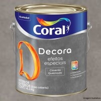 Tinta Acrlica Decora Efeito Cimento Queimado Cu Cinzento 4,1Kg - Coral