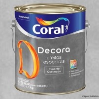 Tinta Acrlica Decora Efeito Cimento Queimado Tubaro Branco 4,1Kg - Coral