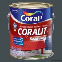 Tinta Premium Esmalte Sinttico Brilhante Coralit Cinza Escuro 3,6L - Coral