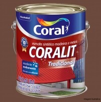 Tinta Premium Esmalte Sinttico Brilhante Coralit Marrom 3,6L - Coral