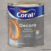 Tinta Acrlica Decora Efeito Cimento Queimado Zepelim 4,1Kg - Coral