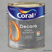 Tinta Acrlica Decora Efeito Cimento Queimado Cultura Grega 4,1Kg - Coral