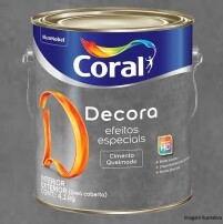 Tinta Acrlica Decora Efeito Cimento Queimado Imensido Cinza 4,1Kg - Coral