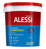 Acrlico Fosco Branco Neve 18l Balde Plastico Cobre Muito - Alessi