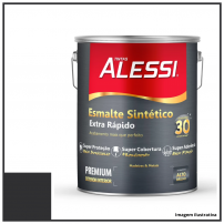 Esmalte Sinttico Brilhante Preto 3,6L - Alessi