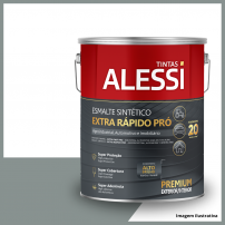 Esmalte Sinttico Brilhante PR Extra Rapido - Cinza Medio 3,6L - Alessi