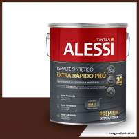 Esmalte Sinttico Brilhante PR Extra Rapido - Marrom 3,6L - Alessi