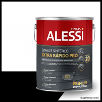 Esmalte Sinttico Brilhante PR Extra Rapido - Preto 3,6L - Alessi