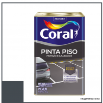 Pinta Piso Premium Cinza Escuro 18L - Coral