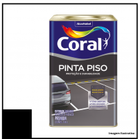 Pinta Piso Premium Preto 18L - Coral
