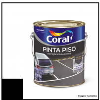 Pinta Piso Premium Preto 3,6L - Coral