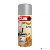 Spray Metallik Prata 350ml - Colorgin