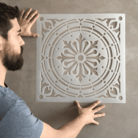 Stencil Decor Azulejo Baile (55x55cm) para parede