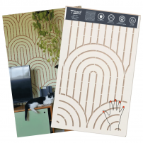 Stencil Decor Geomtrico Arcos (90x55cm) para parede