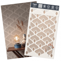 Stencil Decor Geomtrico Julieta (90x55cm) para parede