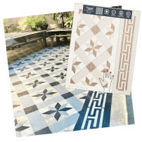 Stencil Decor Geomtrico Ladrilho (Kit-3-stencils) para parede