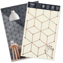Stencil Decor Geomtrico Pop Bolinha (90x55cm) para parede