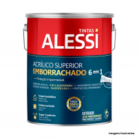 Tinta Acrlica Emborrachado Premium Branco 3,6L - 6 EM 1 FOSCO - Alessi