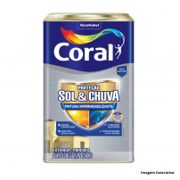 Tinta Acrlica Impermeabilizante Proteo Sol e Chuva Branco Fosco 18L - Coral