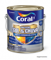 Tinta Acrlica Impermeabilizante Proteo Sol e Chuva Branco Fosco 3,6L - Coral