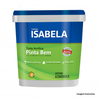 Tinta Acrlica Pinta Bem Branco Neve Fosco 18L - Isabela