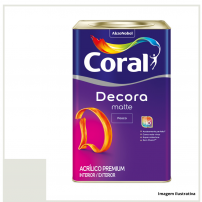 Tinta Acrlica Premium Decora Branco Gelo Fosco 18L - Coral