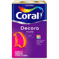 Tinta Acrlica Premium Decora Branco Gelo Fosco 18L - Coral
