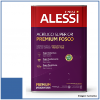 Tinta Acrlica Superior Premium Azul Indigo Fosco 18L - Alessi