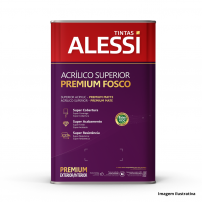 Tinta Acrlica Superior Premium Branco Neve Fosco 18L - Alessi