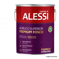 Tinta Acrlica Superior Super Premium Branco Neve Fosco 3,6L - Alessi