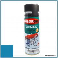 Tinta Spray Uso Geral Azul Mdio Lisa 400ml - Colorgin