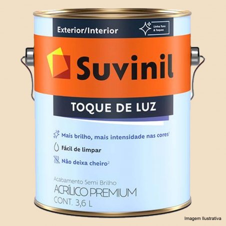 Tinta Acrlica Premium Semi Brilho Toque de Luz Palha 3,6L - Suvinil