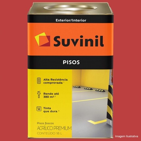 Tinta Piso Premium Fosco Vermelho 18L - Suvinil