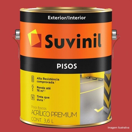 Tinta Piso Premium Fosco Vermelho 3,6L - Suvinil