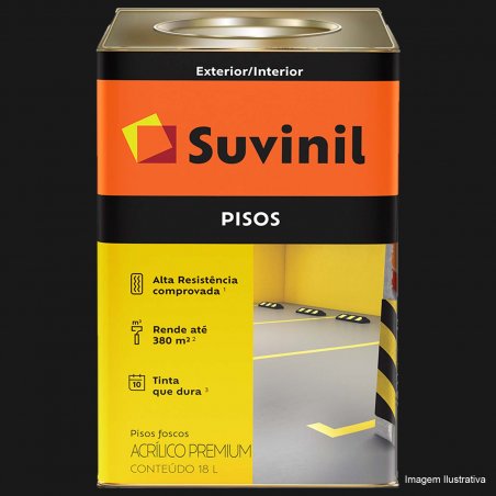 Tinta Piso Premium Fosco Preto 18L - Suvinil