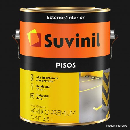 Tinta Piso Premium Fosco Preto 3,6L - Suvinil
