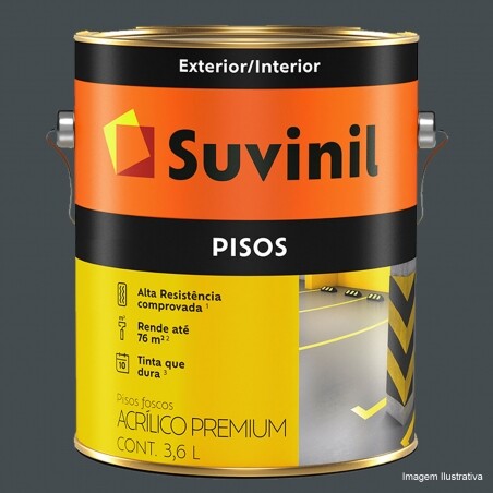 Tinta Piso Premium Fosco Cinza Escuro 3,6L - Suvinil