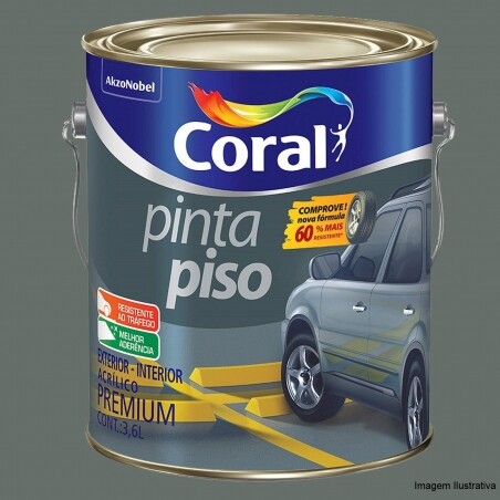 Pinta Piso Premium Cinza Mdio 3,6L - Coral