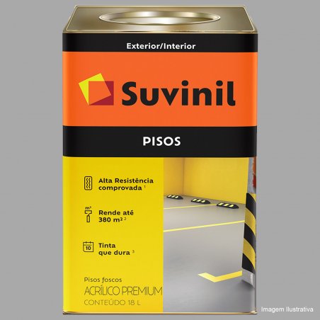 Tinta Piso Premium Fosco Cinza 18L - Suvinil