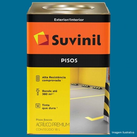 Tinta Piso Premium Fosco Azul 18L - Suvinil
