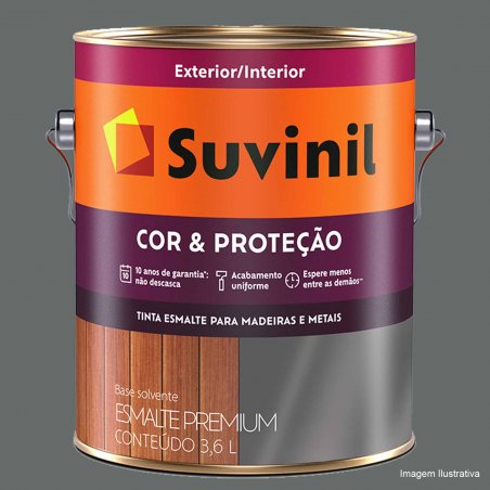 Esmalte Sinttico Brilhante Cor e Proteo Cinza Escuro - Suvinil