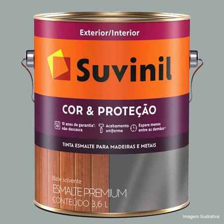 Esmalte Sinttico Brilhante Cor e Proteo Cinza Mdio - Suvinil