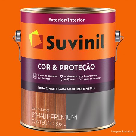Esmalte Sinttico Brilhante Cor e Proteo Laranja - Suvinil