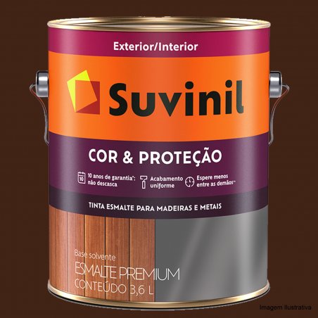 Esmalte Sinttico Brilhante Cor e Proteo Marrom - Suvinil