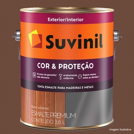 Esmalte Sinttico Brilhante Cor e Proteo Tabaco - Suvinil