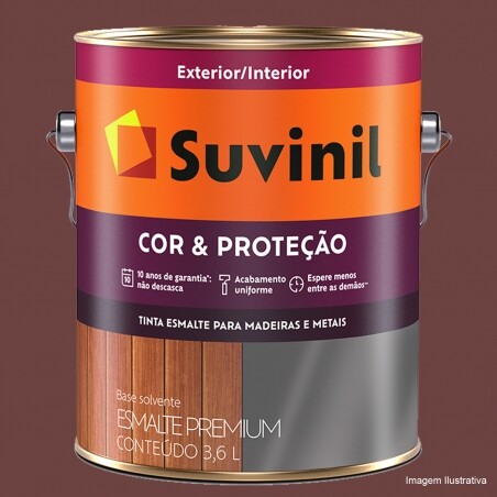 Esmalte Sinttico Brilhante Cor e Proteo Vinho Chassi - Suvinil