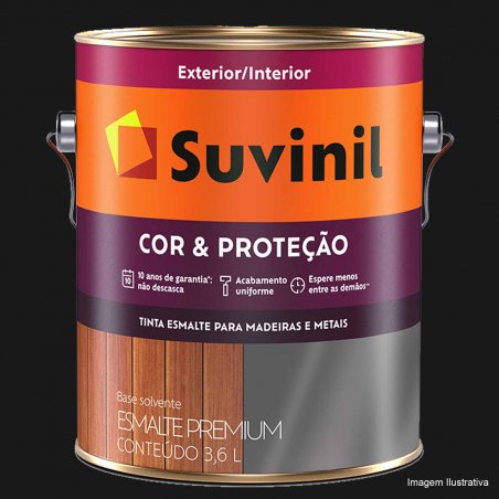 Esmalte Sinttico Fosco Cor e Proteo Preto - Suvinil