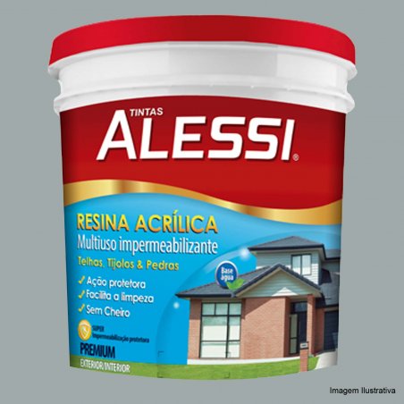 Resina Acrlica Multiuso Premium Base gua Cinza Mdio 3,6L - Alessi