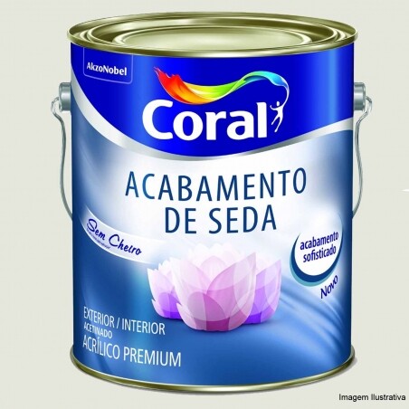 Tinta Acrlica Premium Acabamento Seda Branco Gelo 3,6L - Coral
