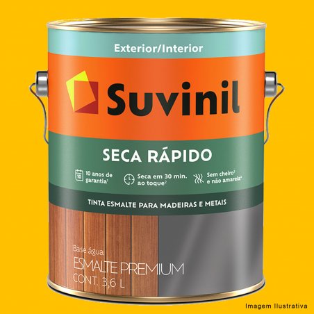 Esmalte Brilhante Seca Rpido Amarelo Ouro - Suvinil